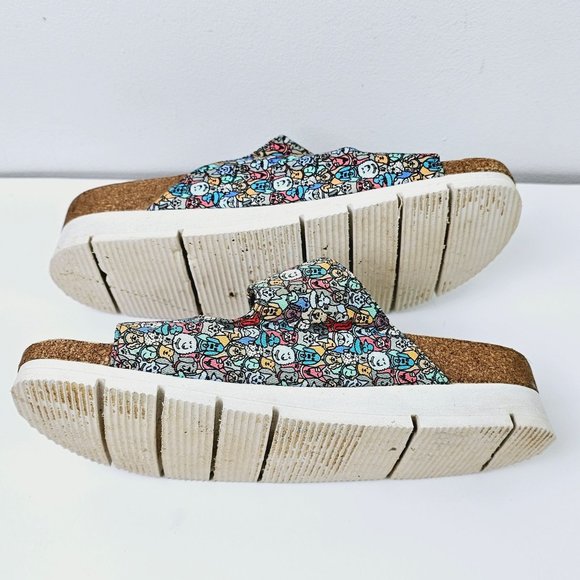 Bobs from Skechers Platform Bohemian Dog Print Double Buckle Sandals Sz 6 - Picture 6 of 7